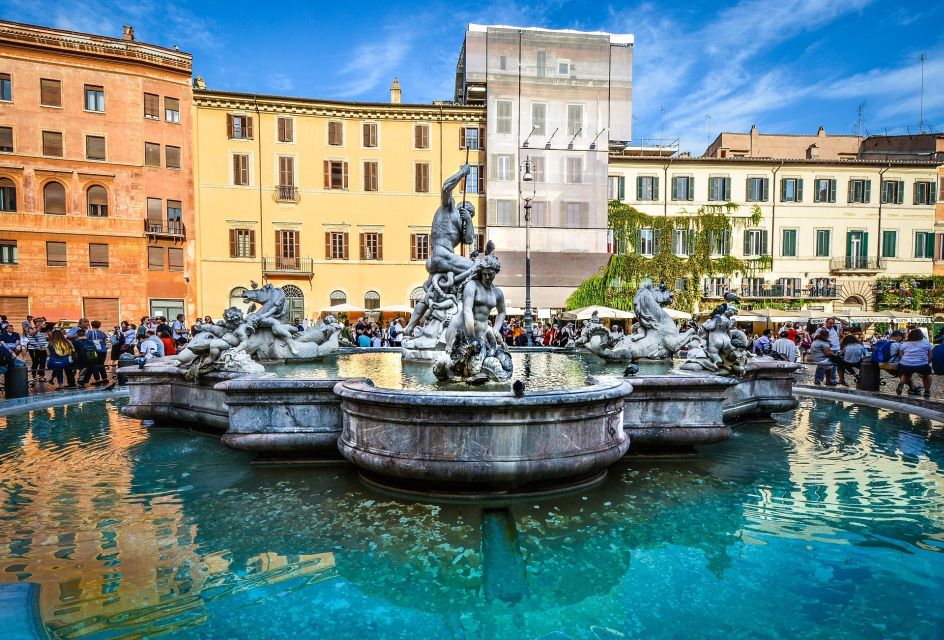 A street artist painting near Piazza Navona